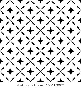 Geometric ornamental seamless pattern. Abstract square background design. Modern stylish abstract texture. Monochrome template for prints, textiles, wrapping, wallpaper, website. Vector illustration.