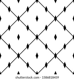 Geometric ornamental seamless pattern. Abstract square background design. Modern stylish abstract texture. Monochrome template for prints, textiles, wrapping, wallpaper, website. Vector illustration.