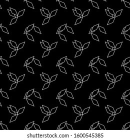 Geometric ornamental seamless pattern. Abstract square background design. Modern stylish abstract texture. Monochrome template for prints, textiles, wrapping, wallpaper, website. Vector illustration.