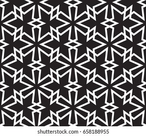 Geometric ornamental seamless pattern. Template for laser cutting.Vector illustration.