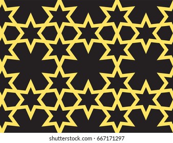 Geometric ornamental seamless pattern. Template for laser cutting.Vector illustration.