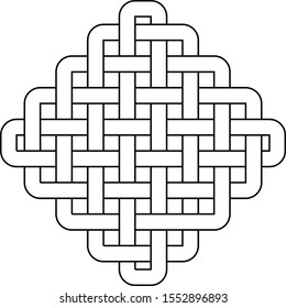 Geometric ornamental symbol. Vector illustration isolated on white background
