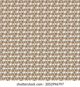 Geometric ornamental vector beige pattern. Seamless design texture.Decorative grid. Gray pattern with carved rounded shapes. 3d sample arrow design. Abstract background for mobile