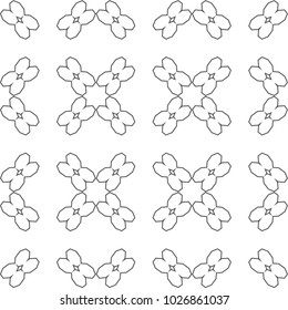 Geometric ornamental vector pattern. Seamless design.