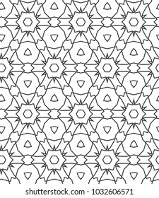 Geometric ornamental vector pattern. Seamless design.