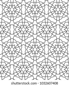 Geometric ornamental vector pattern. Seamless design.