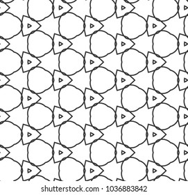 Geometric ornamental vector pattern. Seamless design.