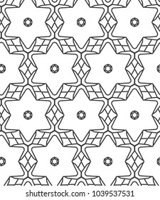 Geometric ornamental vector pattern. Seamless design.