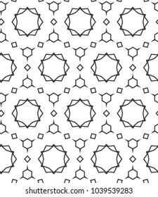 Geometric ornamental vector pattern. Seamless design.
