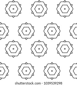 Geometric ornamental vector pattern. Seamless design.