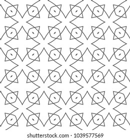 Geometric ornamental vector pattern. Seamless design.
