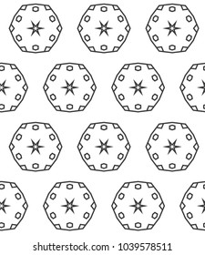 Geometric ornamental vector pattern. Seamless design.