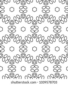 Geometric ornamental vector pattern. Seamless design.