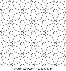 Geometric ornamental vector pattern. Seamless design.