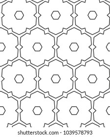 Geometric ornamental vector pattern. Seamless design.