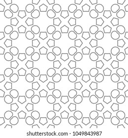 Geometric ornamental vector pattern. Seamless design.