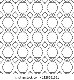 Geometric ornamental vector pattern. Seamless design.