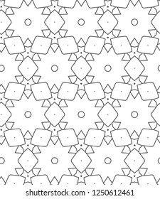 Geometric ornamental vector pattern. Seamless design.