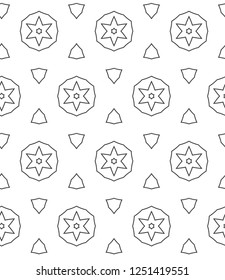 Geometric ornamental vector pattern. Seamless design.