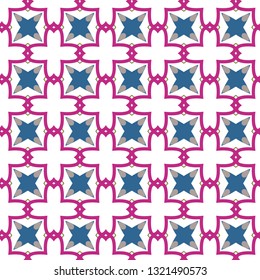 Geometric ornamental vector pattern. Seamless design.