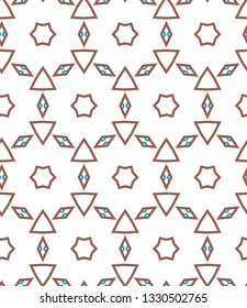 Geometric ornamental vector pattern. Seamless design.