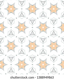 Geometric ornamental vector pattern. Seamless design.