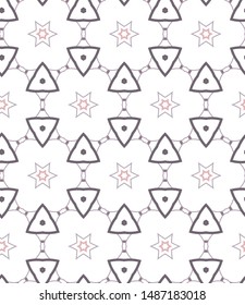 Geometric ornamental vector pattern. Seamless design texture.