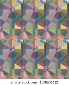 Geometric ornamental vector pattern. Seamless design texture.
