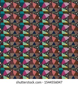 Geometric ornamental vector pattern. Seamless design texture.