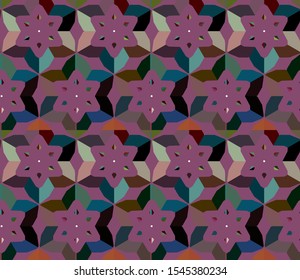 Geometric ornamental vector pattern. Seamless design texture.