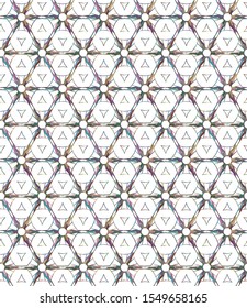 Geometric ornamental vector pattern. Seamless design texture.