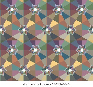 Geometric ornamental vector pattern. Seamless design texture.