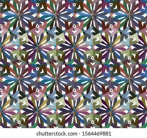 Geometric ornamental vector pattern. Seamless design texture.