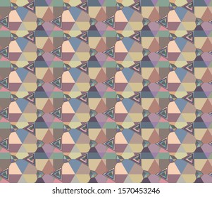 Geometric ornamental vector pattern. Seamless design texture.
