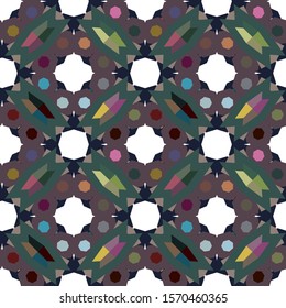 Geometric ornamental vector pattern. Seamless design texture.