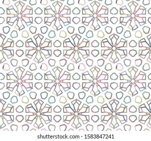 Geometric ornamental vector pattern. Seamless design texture.