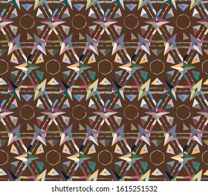Geometric ornamental vector pattern. Seamless design texture.