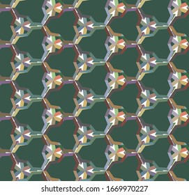 Geometric ornamental vector pattern. Seamless design texture.