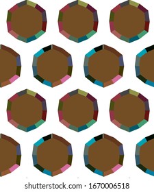 Patrón de vector ornamental geométrico. Textura de diseño sin inconvenientes.