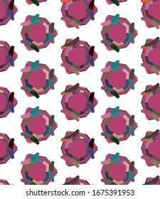 Patrón de vector ornamental geométrico. Textura de diseño sin inconvenientes.