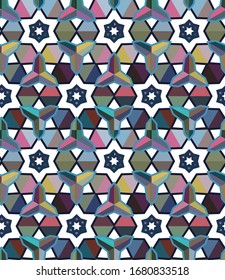 Geometric ornamental vector pattern. Seamless design texture.