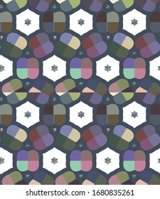Geometric ornamental vector pattern. Seamless design texture.