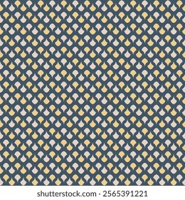 Geometric ornamental vector pattern. Seamless diagonal pattern. Abstract texture for textile, fabric, wallpaper, wrapping paper. Simple repeat pattern on black background.