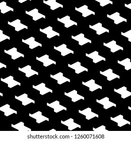 Geometric ornament.Polygons backdrop. Digital paper, textile print, web design, abstract. Blocks background. Seamless pattern. Geometrical shapes motif. Vector artwork