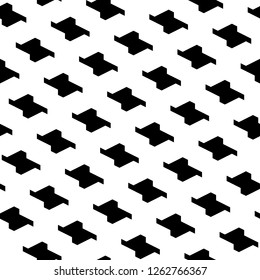 Geometric ornament.Polygons backdrop. Digital paper, textile print, web design, abstract. Blocks background. Seamless pattern. Geometrical shapes motif. Vector artwork.