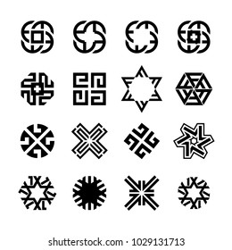 Geometric Ornaments Circle Logo Icon