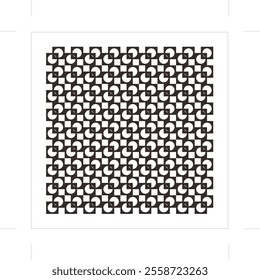 Geometric ornaments formed by squares and circles are beautiful and elegant. For graphic source elements