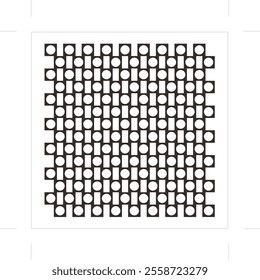 Geometric ornaments formed by squares and circles are beautiful and elegant. For graphic source elements