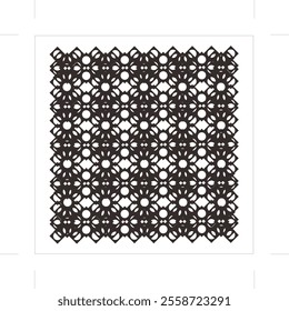 Geometric ornaments formed by squares and circles are beautiful and elegant. For graphic source elements