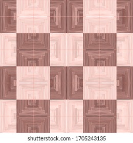 Geometric ornaments seamless pattern. Texture for wooden floors, parquet. Hand draw illustration.
